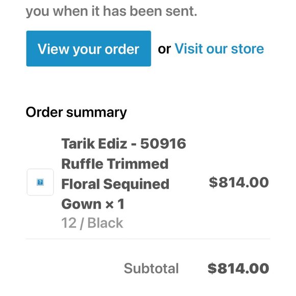 Tarik Ediz - Ruffle Trimmed Floral Sequined Gown - Picture 6 of 9